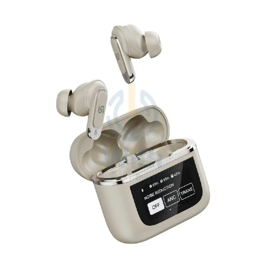 Porodo Soundtec Guide ANC TWS Earbuds with Touch Screen - Gold Accessories > Audio > Headphones