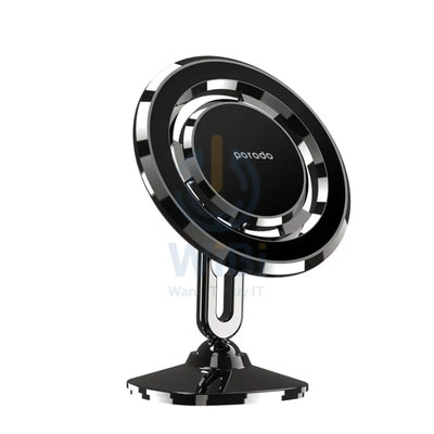 Porodo Stereoscopic Rotation Multiangle Control Magnetic Car Mount - Black Accessories > Mobiles & Tablets > Mobiles >
