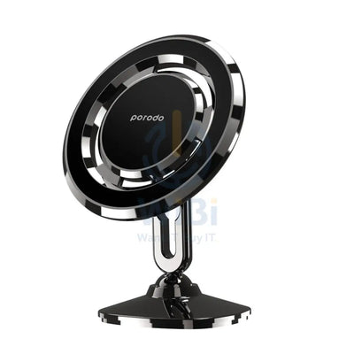 Porodo Stereoscopic Rotation Multiangle Control Magnetic Car Mount - Black Accessories > Mobiles & Tablets > Mobiles >