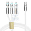 Porodo Three-in-one Multi-Connector Swivel Cable - 100W / 1.2 Meter / White Accessories > Cables & Converters > Cables