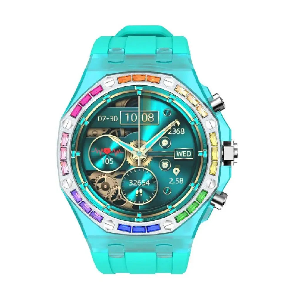 Porodo Transparent Cristallo AP Smartwatch - 260mAh / Blue Smart Watches