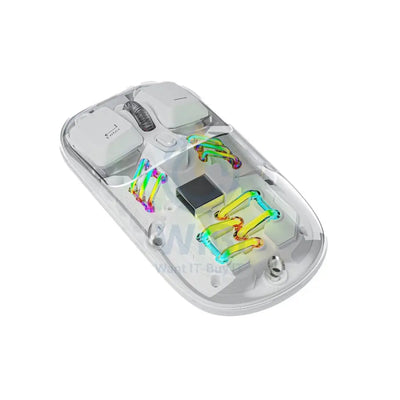 Porodo Transparent Mouse - Wireless / 1600 Dpi / 400mAh / USB-C / White Accessories > Keyboard & Mouse