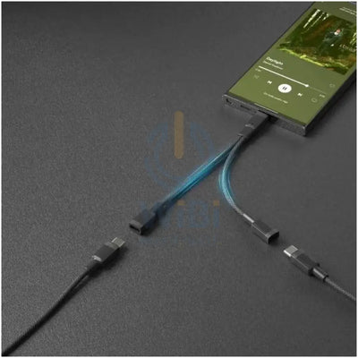 Porodo Type-C Connector Audio And Charge Adapter - 0.12M / Type-C / Black Accessories > Cables & Converters > Cables