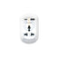 Porodo Universal AC Socket EU Plug Adapter - USB-A / USB-C / White Accessories > Power Adapters