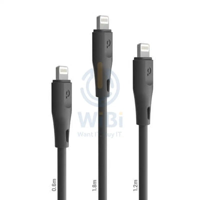 Porodo USB Cable Lightning Connector Combo Durable Fast Charge and Data Cable (0.6m + 1.2m + 1.8m) - Black Accessories