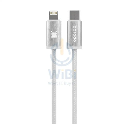 Porodo Woven 30W Lightning to Type-C Cable 1.2M - White Accessories > Cables & Converters > Cables
