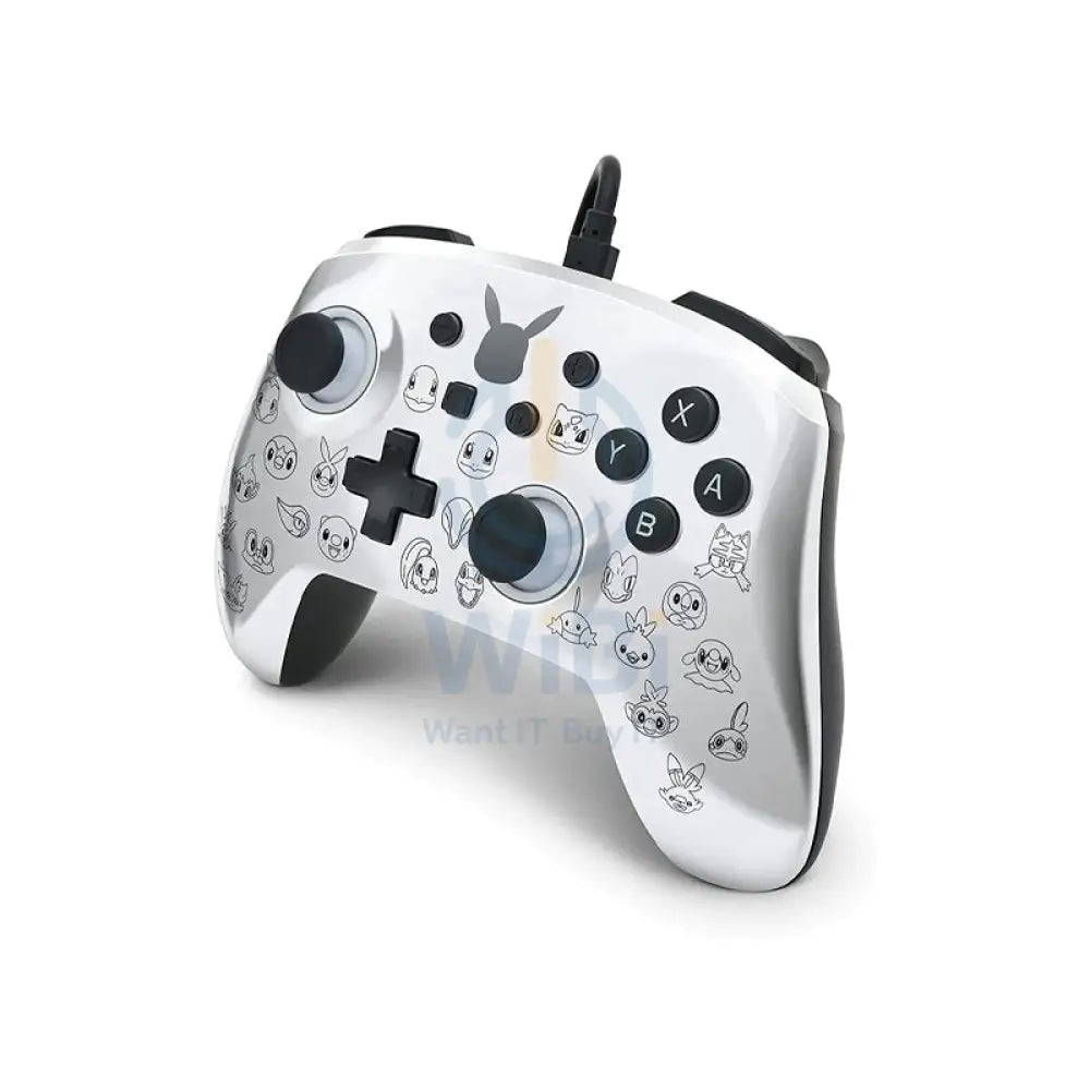 باورأ بوكيمون بسلك تحكم بيكاتشو أسود - فضي اكسسوارات > وحدات تحكم الألعاب >منطقة الألعاب