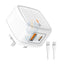 PowerO + British UK Wall Charger with Type-C Cable - 20W / Type-C / USB-A / White Accessories > Power Adapters