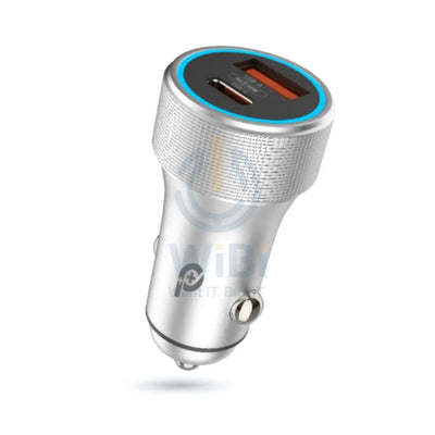 PowerO + Power Extreme Dual Port Car Charger - 48W / USB-A / USB-C / Grey Accessories > Mobiles & Tablets > Mobiles >