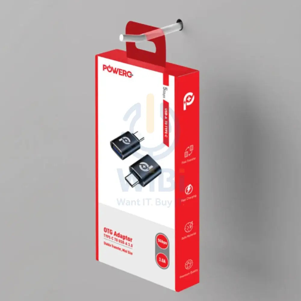 PowerO + Rapid Pro OTG Adapter - USB-A / Type-C / 5Gbps / Black Accessories > Cables & Converters