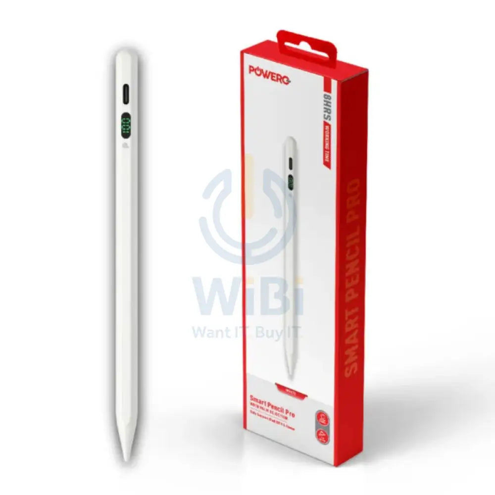 PowerO + Smart Pencil Pro With Palm Rejection - 130mAh / White Accessories > Mobiles & Tablets > Tablets > Stylus &