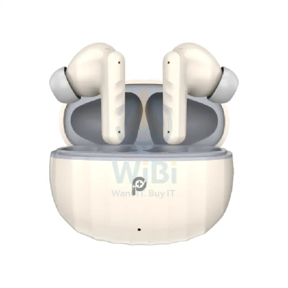 PowerO + Stripes True Wireless Earbuds - 280mAh / Beige/Grey Accessories > Audio > Headphones