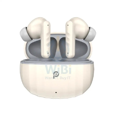 PowerO + Stripes True Wireless Earbuds - 280mAh / Beige/Grey Accessories > Audio > Headphones