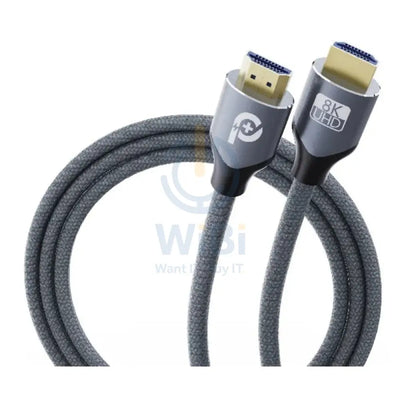 PowerO + Visual 8K Braided Cable - HDMI / 5 Meter / Grey Accessories > Cables & Converters > Cables