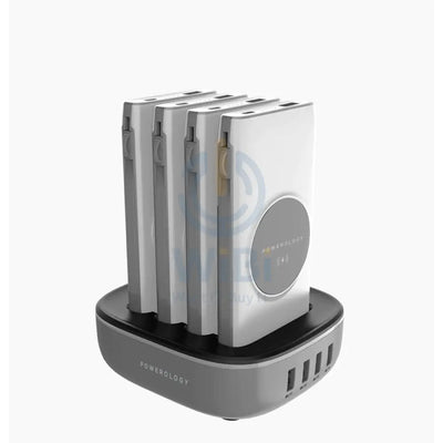 Powerology 4 in 1 Power Bank - 10000mAh / Lightning / Type-C / White