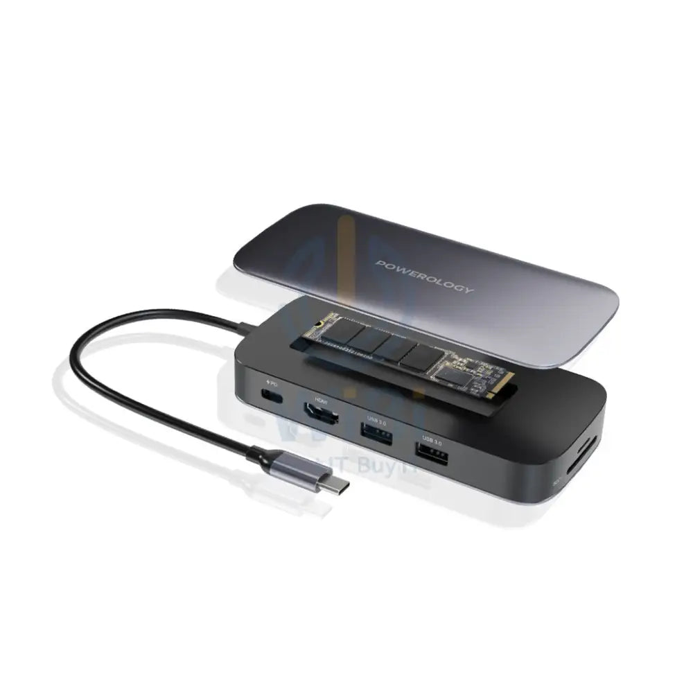 Powerology 512GB USB-C Hub & SSD Drive All-in-one Connectivity & Storage Accessories > Other Laptop Accessories