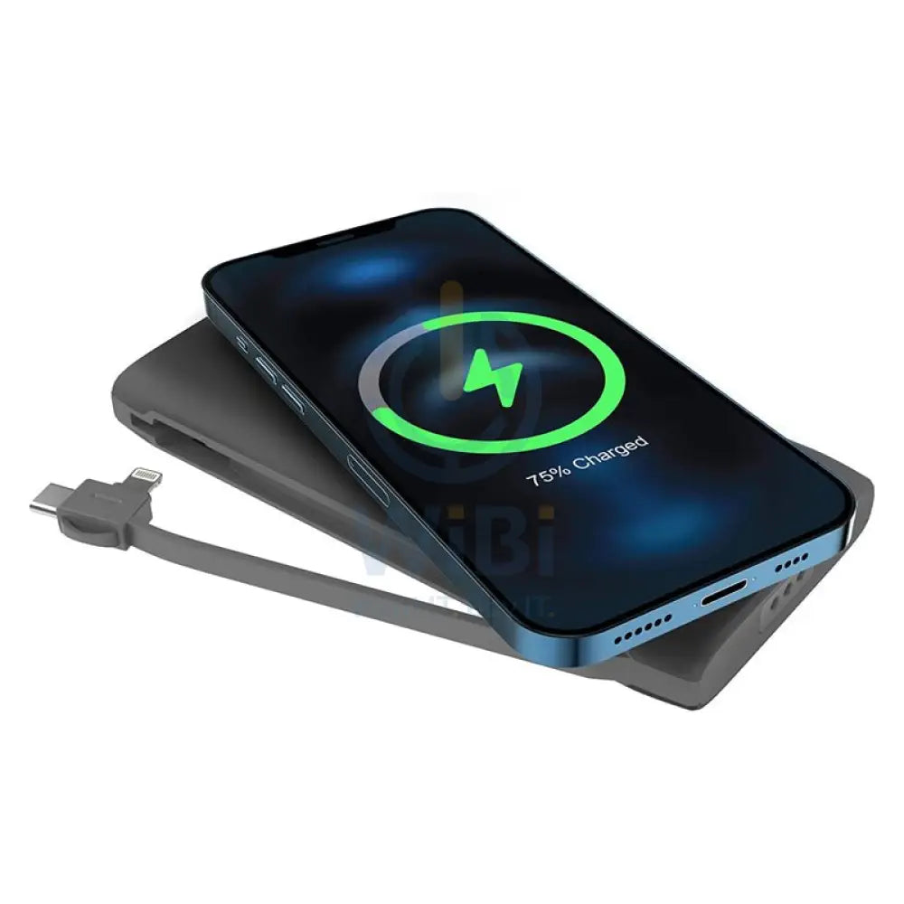 Powerology 8 in 1 Power Bank - 10000mAh / Lightning / Type-C / Black