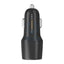 Powerology Aluminum Ultra-Quick 38W Car Charger With Cable - 38W / USB-C / Black