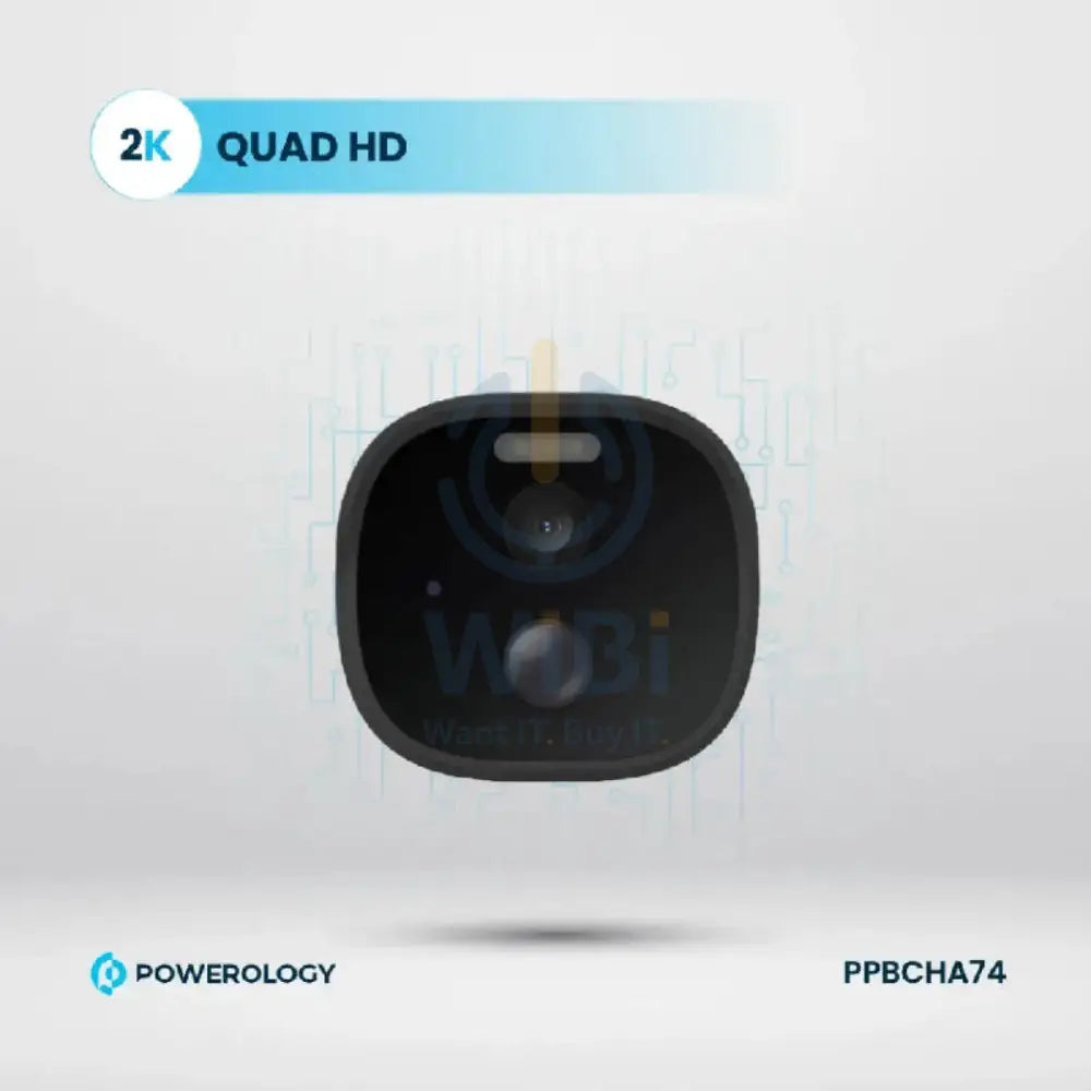 Powerology Built-in Solar Outdoor Camera - White Cameras > Security Cameras
