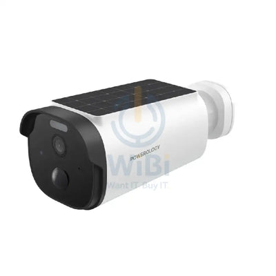 Powerology Built-in Solar Outdoor Camera - White Cameras > Security Cameras