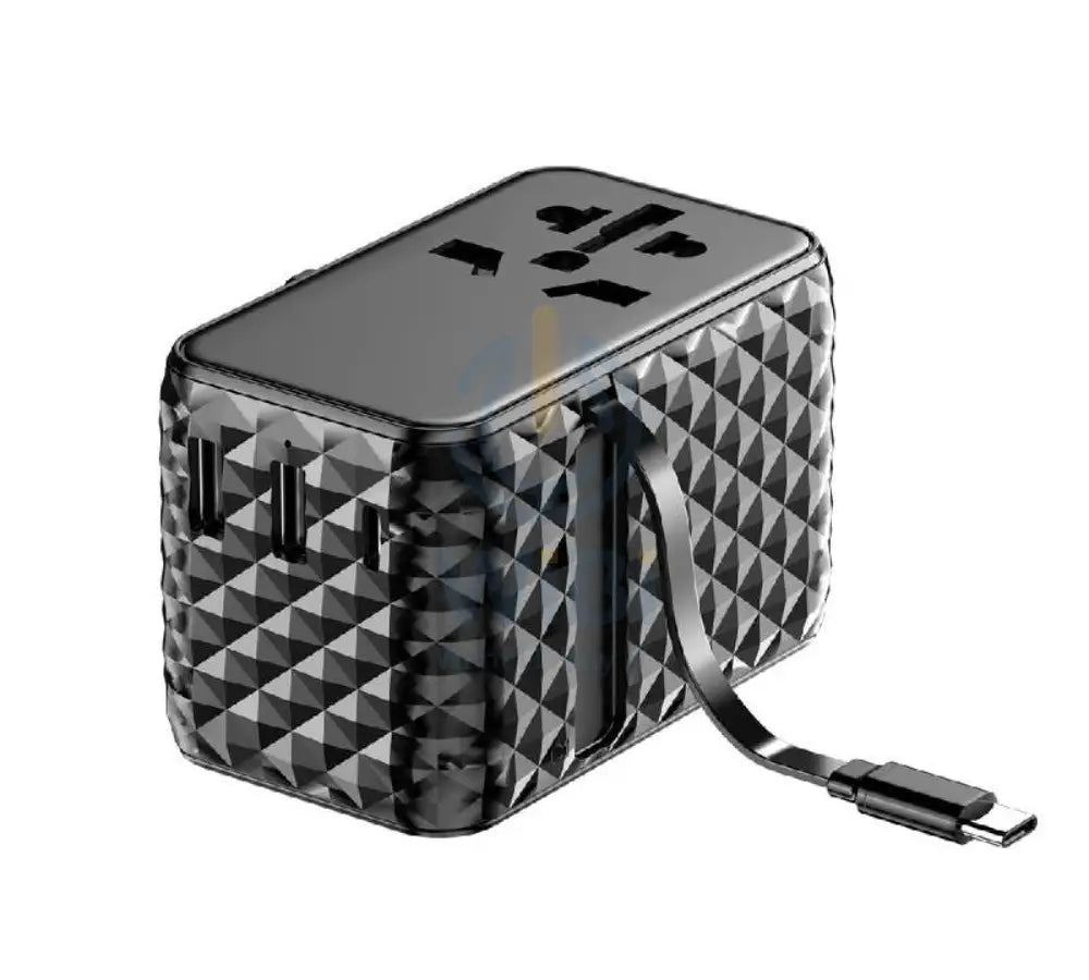 Powerology GaN Universal Charger Retractable Type-C Cable - 20W / Black Accessories > Power Adapters