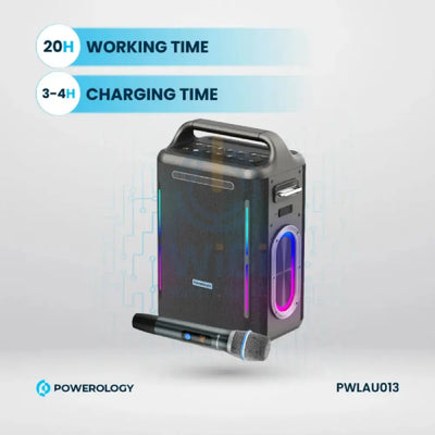 Powerology Karaoke Party Speaker - Bluetooth / Silver Accessories > Audio > Speakers