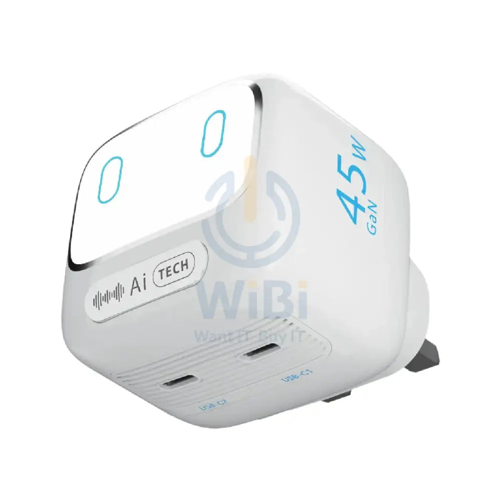 Powerology Lumix GaN AI Power Charger - 45W / USB-C / White Accessories > Power Adapters