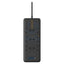 Powerology Multiport Power Extension - 6 Way / USB-C / 3 Meters / Black