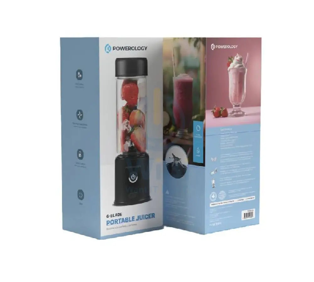 Powerology New 6-Blade Portable Juicer - 450mL / 126W / Black Accessories > Smart Devices