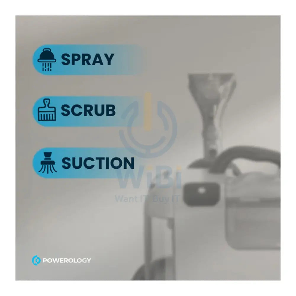 Powerology Powerful Spot & Stain Cleaner Hot Water & Steam Function - Black Accessories > Power Adapters