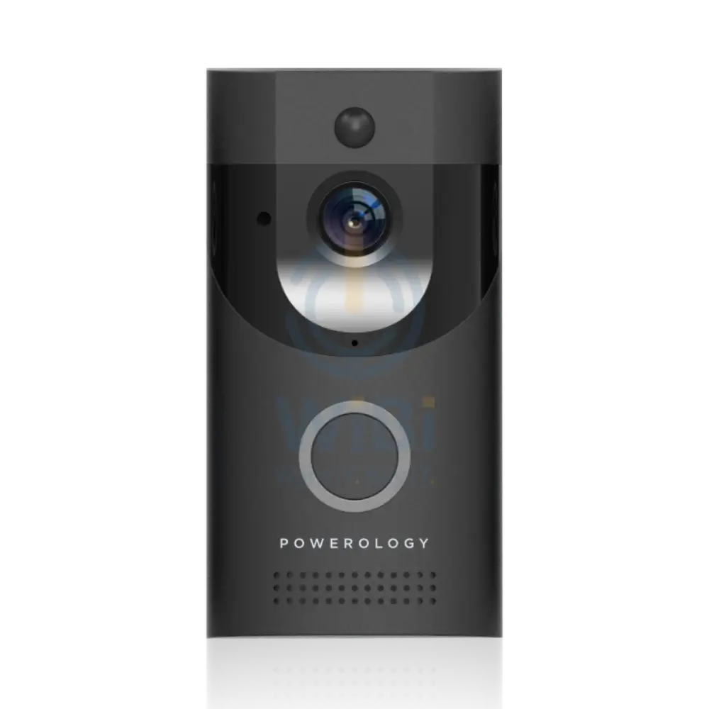 Powerology Smart Video Doorbell With Night Vision And Motion Sensor - Black Accessories > Smart Devices