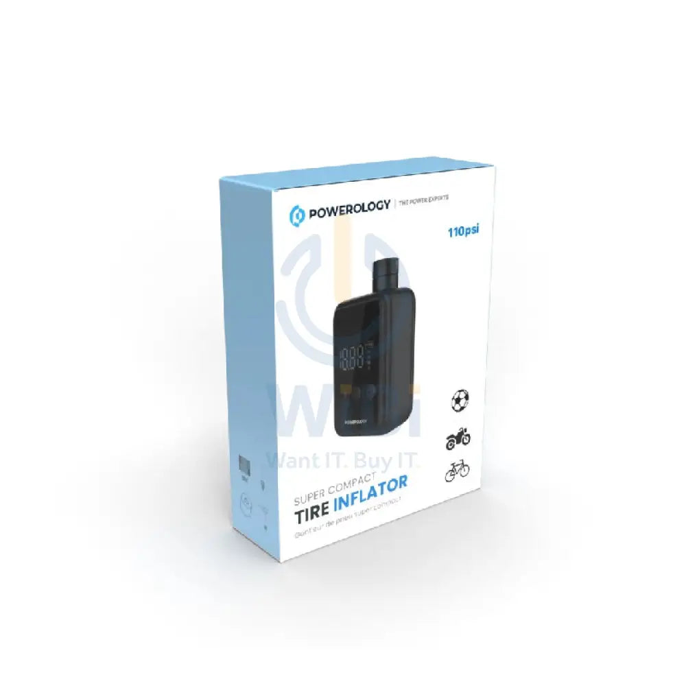 Powerology Super Compact Tire Inflator - 1000mAh / USB-C / Black Accessories > Smart Devices