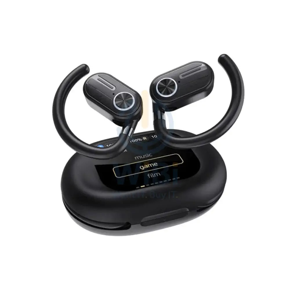 Powerology TWS Stereo Earbuds with Digital Display - 40mAh / Bluetooth V5.3 - Black Accessories > Audio > Headphones