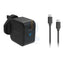 Powerology Ultra-Compact 61W PD GaN Charger With USB-C Cable - USB-C / 61W / Black
