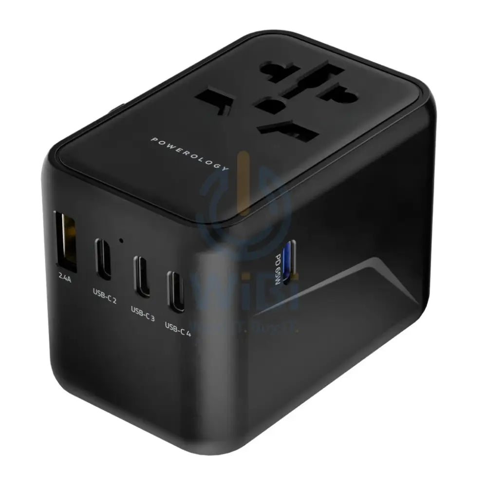Powerology Universal Multi-Port Travel Adapter - 65W / Grey – WIBI ...