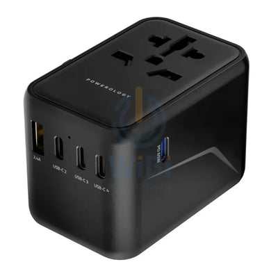 Powerology Universal Multi-Port Travel Adapter - 65W / Grey Accessories > Power Adapters