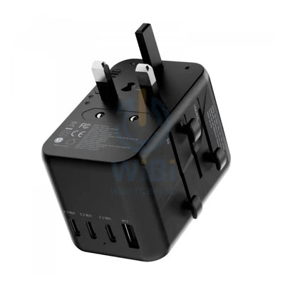 Powerology Universal Multi-Port Travel Adapter - 65W / Grey Accessories > Power Adapters