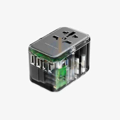 Powerology Universal Multi-Port Travel Adapter - 65W / Transparent Grey Accessories > Power Adapters