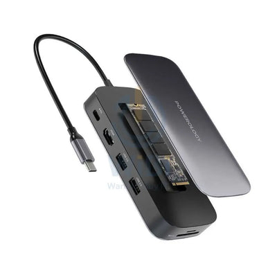 Powerology USB-C Hub - 256GB SSD Drive / 100W - Gray Accessories > Other Laptop Accessories