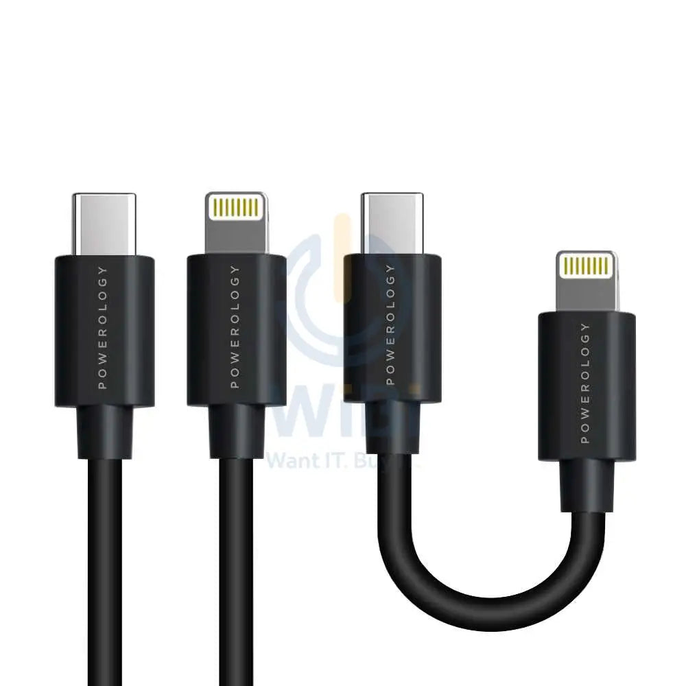 Powerology USB-C to Lightning MFI Cable - 0.9m Accessories > Cables & Converters > Cables