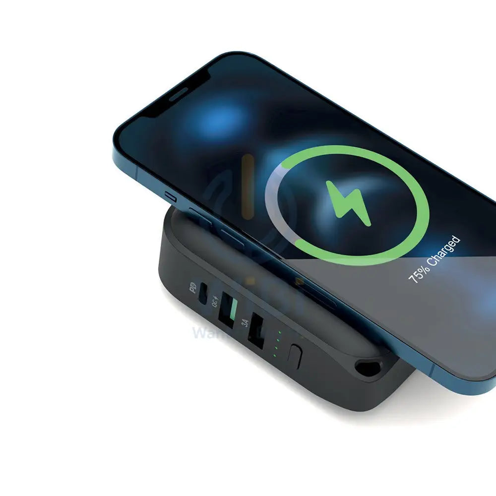 باورولوجي حائط شاحن باور بانك 10000 مللي سريع 15 وات / 7.5 وات لاسلكي مع ماج سيف  و20 وات اكسسوارات > طاقة محولات