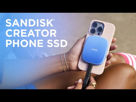 SanDisk Creator Phone MagSafe SSD - 2TB / Up to 1000MB/s / USB-C 3.2 Gen 2 / External SSD (Solid State Drive)