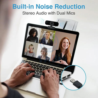 Rapoo C260 Webcam with Noise Cancellation Mic - 1080p FHD / USB - Black Cameras > Webcam