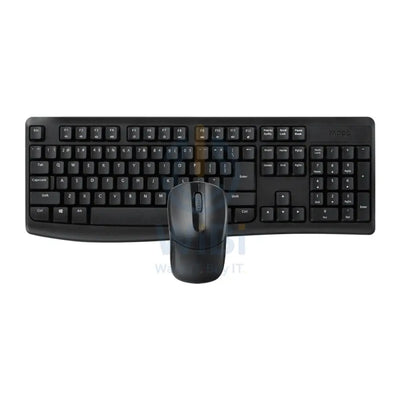 Rapoo X1800Pro Wireless Optical Mouse & Keyboard AR - 2.4 GHz / 10m / 1000 DPI / USB / Arabic/English - Black