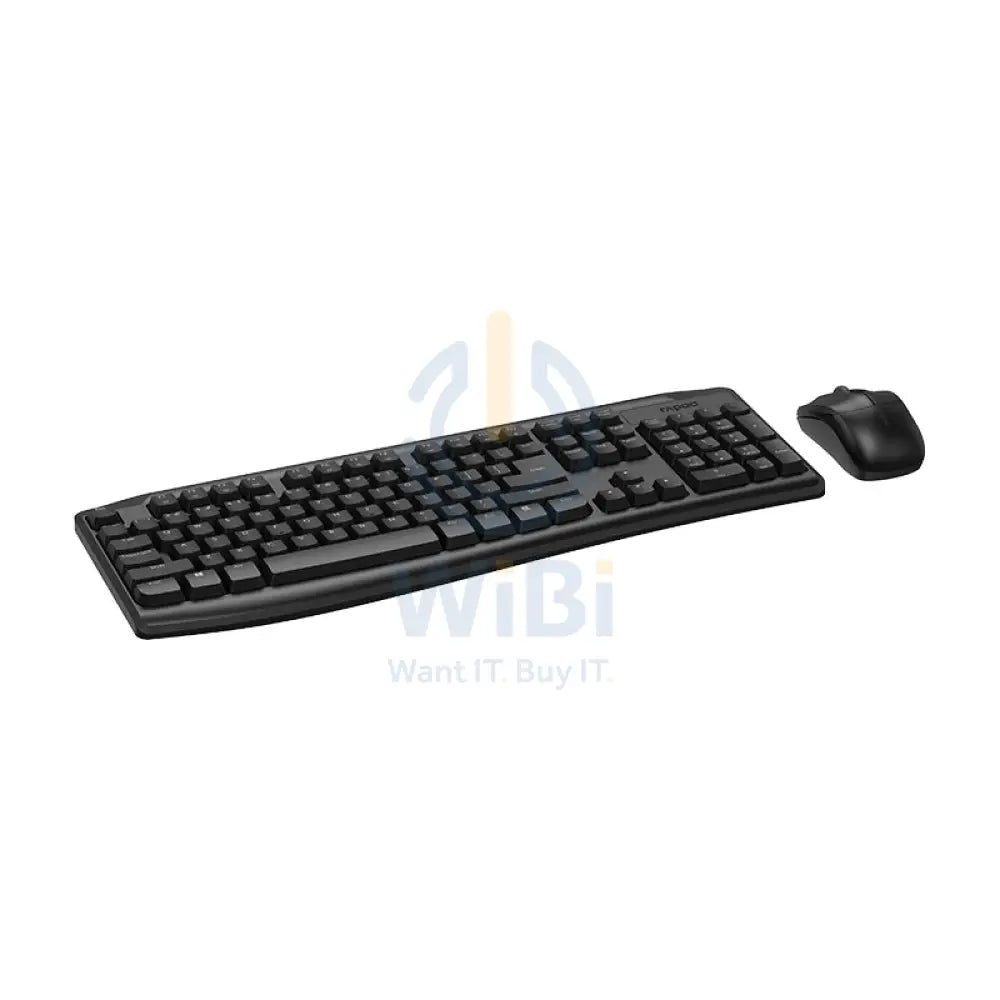 Rapoo X1800Pro لاسلكي X1800Pro لاسلكي بصري ماوس  لوحة مفاتيح AR - 2.4 جيجا هرتز / 10 م / 1000 نقطة في البوصة / يو اس بي / عربي / الإنجليزية / أسود -