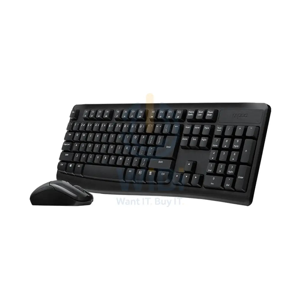 Rapoo X1800Pro لاسلكي X1800Pro لاسلكي بصري ماوس  لوحة مفاتيح AR - 2.4 جيجا هرتز / 10 م / 1000 نقطة في البوصة / يو اس بي / عربي / الإنجليزية / أسود -