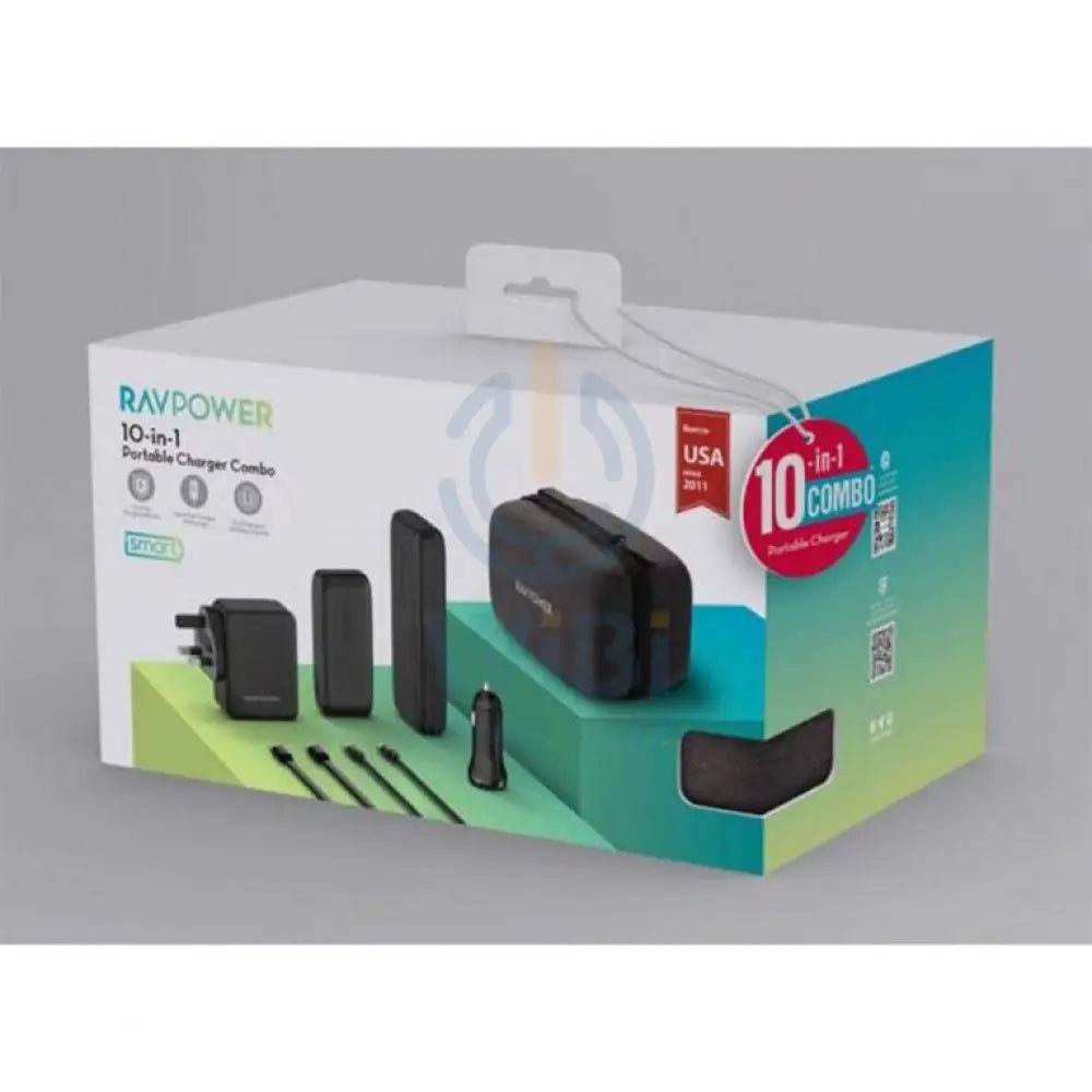 راف باور 10 في 1 المحمولة شاحن كومبو RP-PB182 - أسود اكسسوارات > طاقة محولات