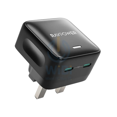 RavPower 2-Port USB-C PD 35W Wall Charger - Black Accessories > Power Adapters