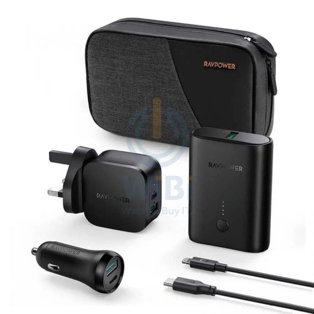 RavPower 5-in-1 PD Pioneer Power Bank Combo RP-PB200 - Black Accessories > Power Adapters
