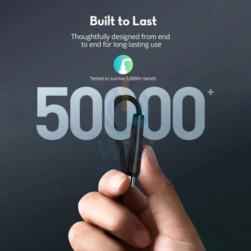 RAVPower معدن نايلون مادة نايلون  كابل  1.2 م / 60 وات / 480 ميجابت في الثانية / يو اس بي- أسود اكسسوارات  كبلات  محولات